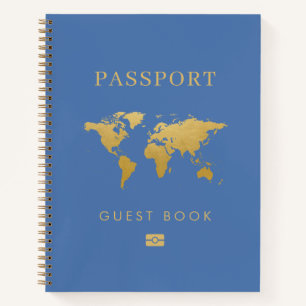 Passport Travel Theme Wedding Guest Book