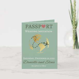 passport wedding invitation