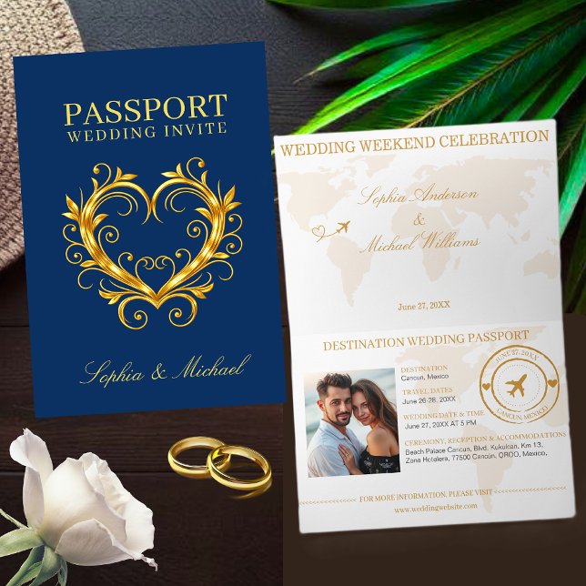 Passport Wedding Invitation-Destination Weddings Announcement (Passport Wedding Invitation-Destination Weddings )
