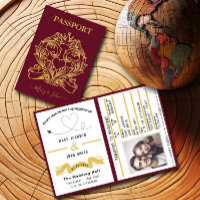 Passport Wedding Invitation Travel Inspired Design