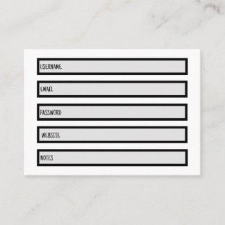 Password Keeper set Business Card