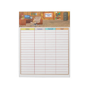 Password Log Notepad