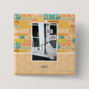 Password Please 15 Cm Square Badge