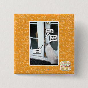 Password Please 15 Cm Square Badge