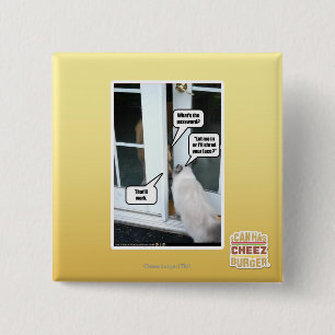 Password Please 15 Cm Square Badge