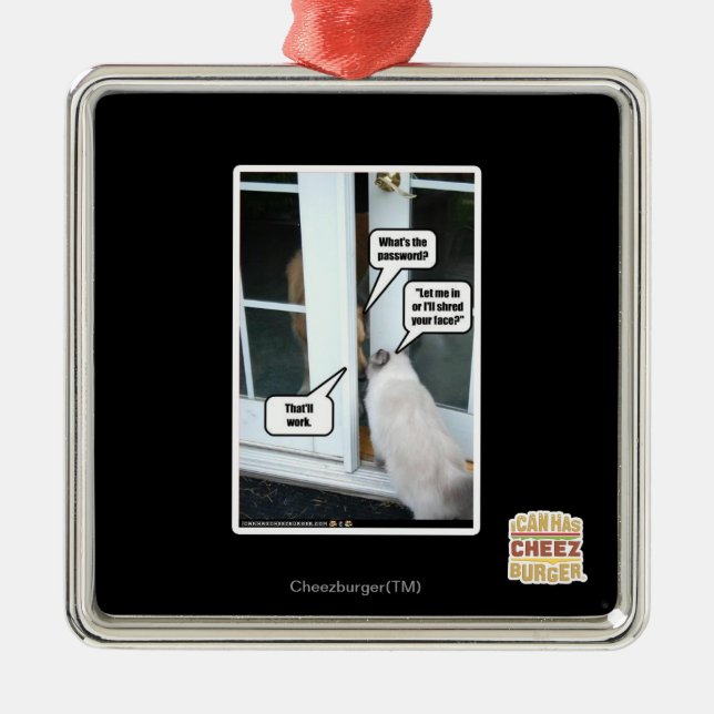 Password Please Metal Tree Decoration (Front)