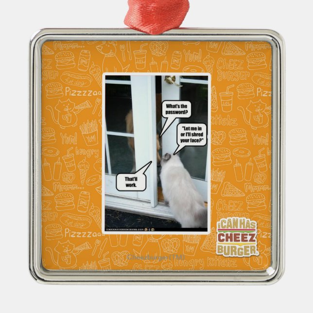 Password Please Metal Tree Decoration (Front)