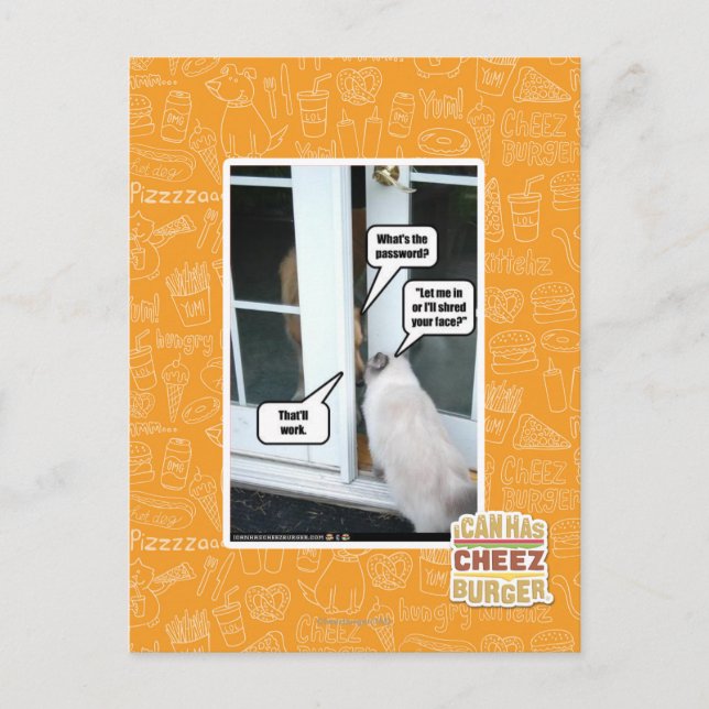 Password Please Postcard (Front)