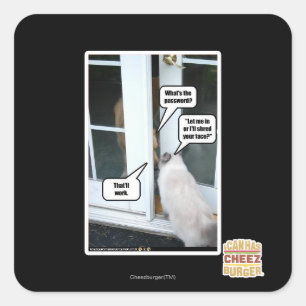 Password Please Square Sticker