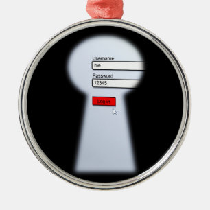 Password Security Metal Tree Decoration