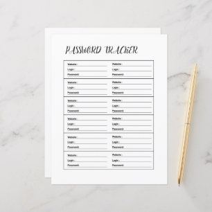 PASSWORD TRACKER TEMPLATE