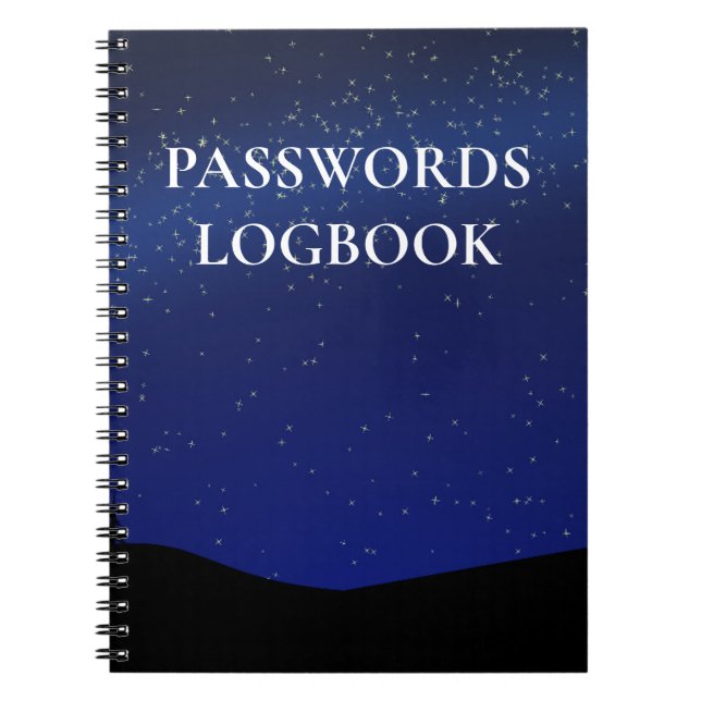 PASSWORDS LOGBOOK NOTEBOOK (Front)