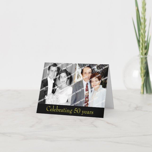 Past and Present Golden Anniversary Invitation (Front)