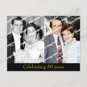 Past and Present Golden Anniversary postcard