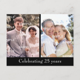 Past and Present Silver Anniversary Invitation