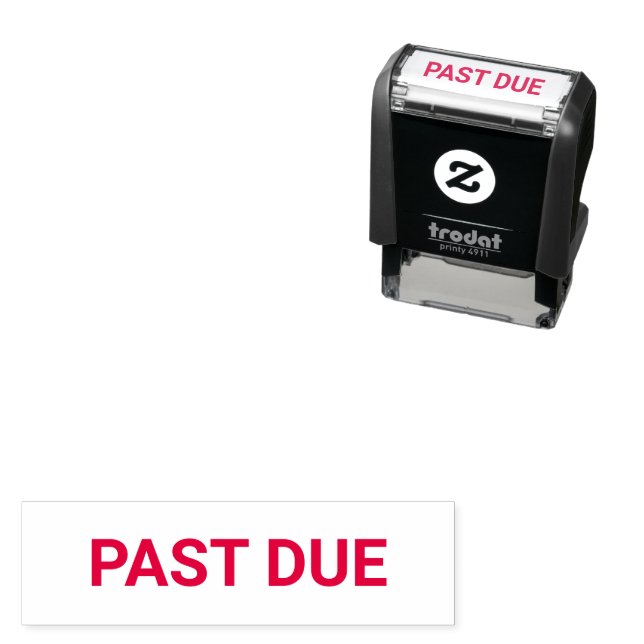 Past Due Template Self-inking Stamp (In Situ)