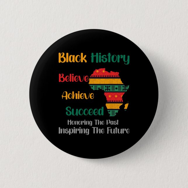 Past Inspiring Future Black History Month  6 Cm Round Badge (Front)