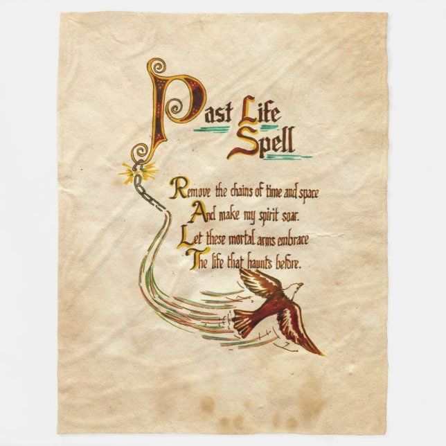 Past Life Spell Fleece Blanket (Front)
