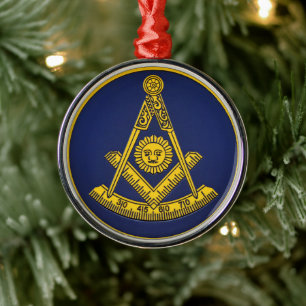 Past Master Freemason Masonic Freemasonry Metal Tree Decoration