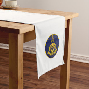 Past Master Freemason Masonic Masonry Compass Long Table Runner