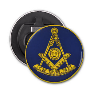Past Master Freemason Square and Compass Masonic Bottle Opener