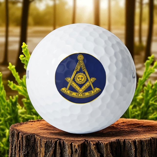 Past Master Freemason Square and Compass Masonic  Golf Balls (Creator Uploaded)