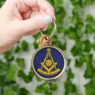 Past Master Freemason Square and Compass Masonic  Key Ring
