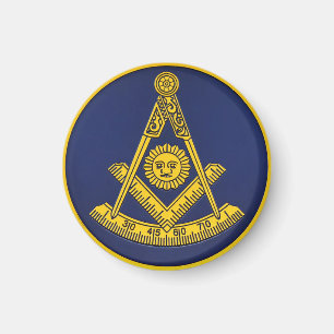 Past Master Freemason Square and Compass Masonic  Magnet