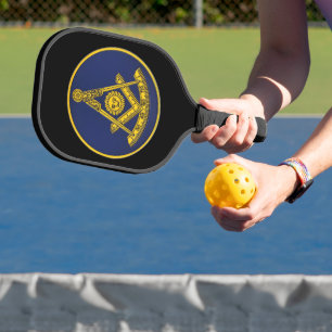 Past Master Freemason Square and Compass Masonic  Pickleball Paddle