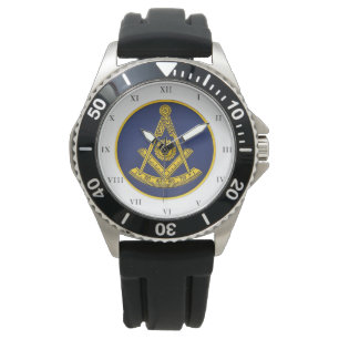 Past Master Freemason Square and Compass Masonic Watch