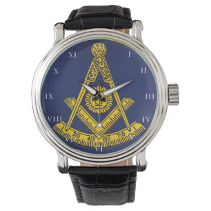 Past Master Freemason Square and Compass Masonic  Watch