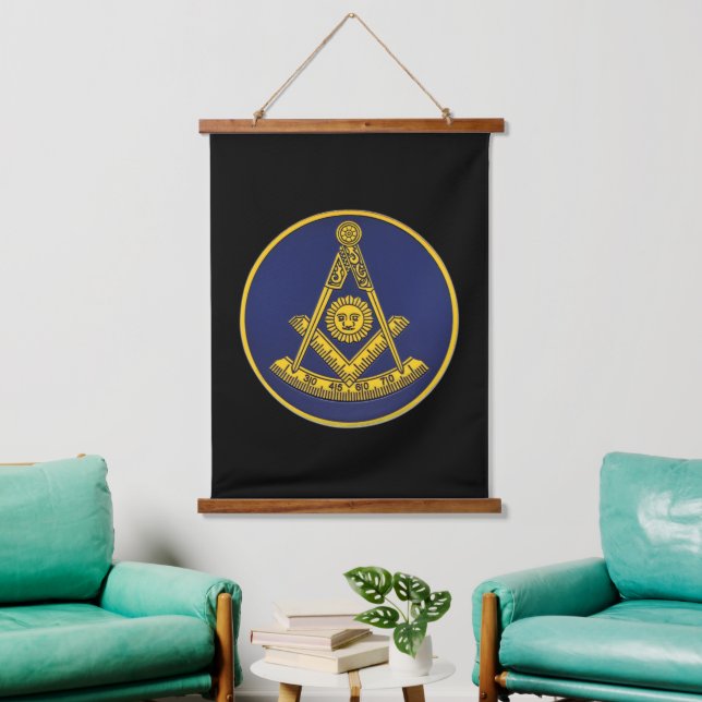 Past Master Freemasonry Freemasons Masonic Lodge Hanging Tapestry (Living Room)