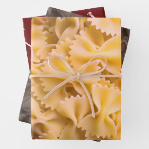 Pasta and chocolate chips custom photo Holiday Wrapping Paper Sheet