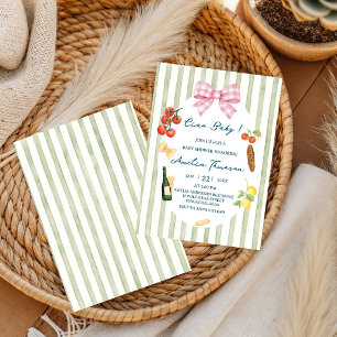 Pasta and Pacifiers, Ciao Baby,Italian Baby Shower Invitation