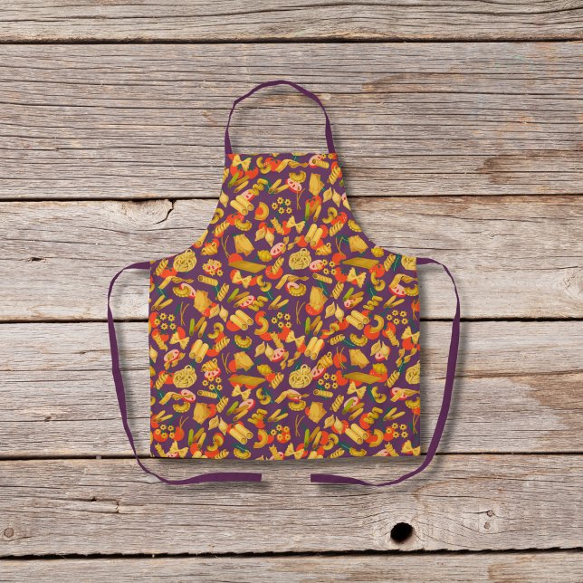 Pasta and vegetables purple apron (Creator Uploaded)