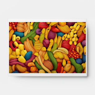 Pasta art background envelope