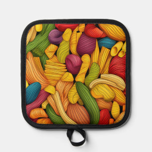 Pasta art background pot holder