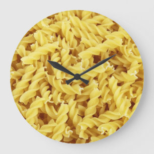 Pasta Background Large Clock