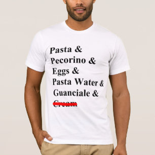 Pasta Carbonara Ingredients T-Shirt