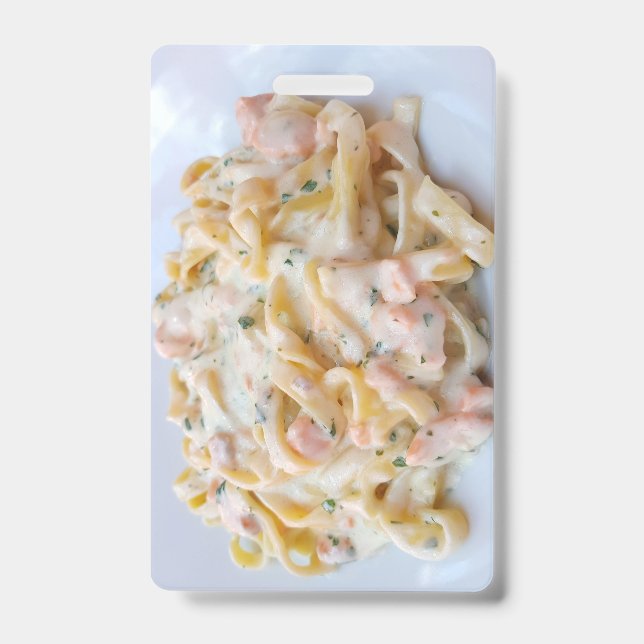 Pasta Custom Food Photo ID Badge (Front)