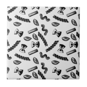 Pasta Diversity Grey Food Italy Lover Foodie Tile