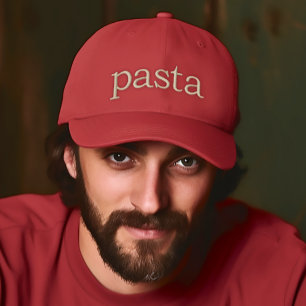 Pasta embroidered cap