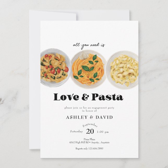 Pasta | Engagement Party Invitations (Front)