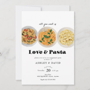 Pasta   Engagement Party Invitations