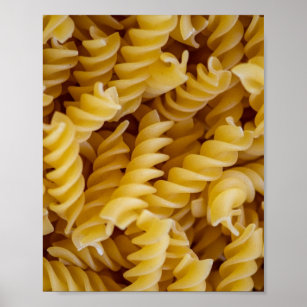 Pasta Fusilli Noodles Poster