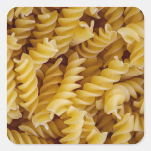 Pasta Fusilli Noodles Square Sticker