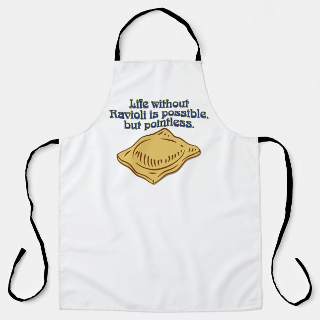 Pasta Humour Life without Ravioli is possible  Apron (Front)