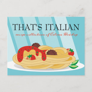 Pasta Italian food cooking keeper recipe card