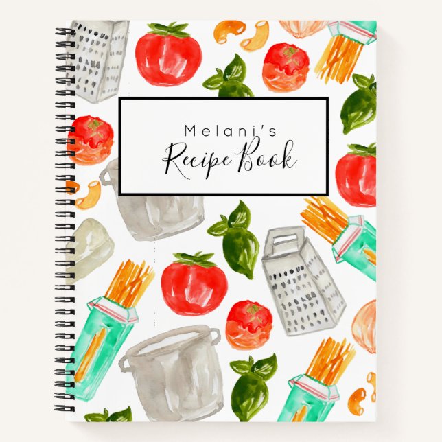 Pasta Italian whimsical cookbook Recipe book (Front)