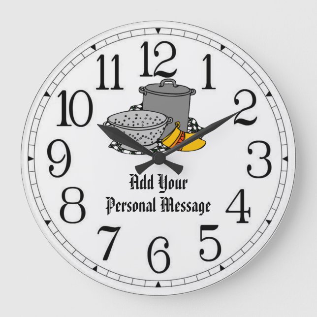 Pasta Kitchen Large Clock (Front)